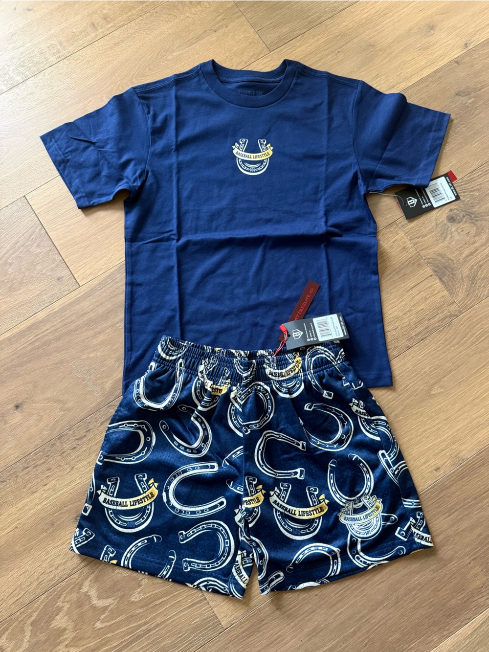 Baseball Lifestyle 101 - Wild West Windup Shirt/Short Set -Youth- NWT